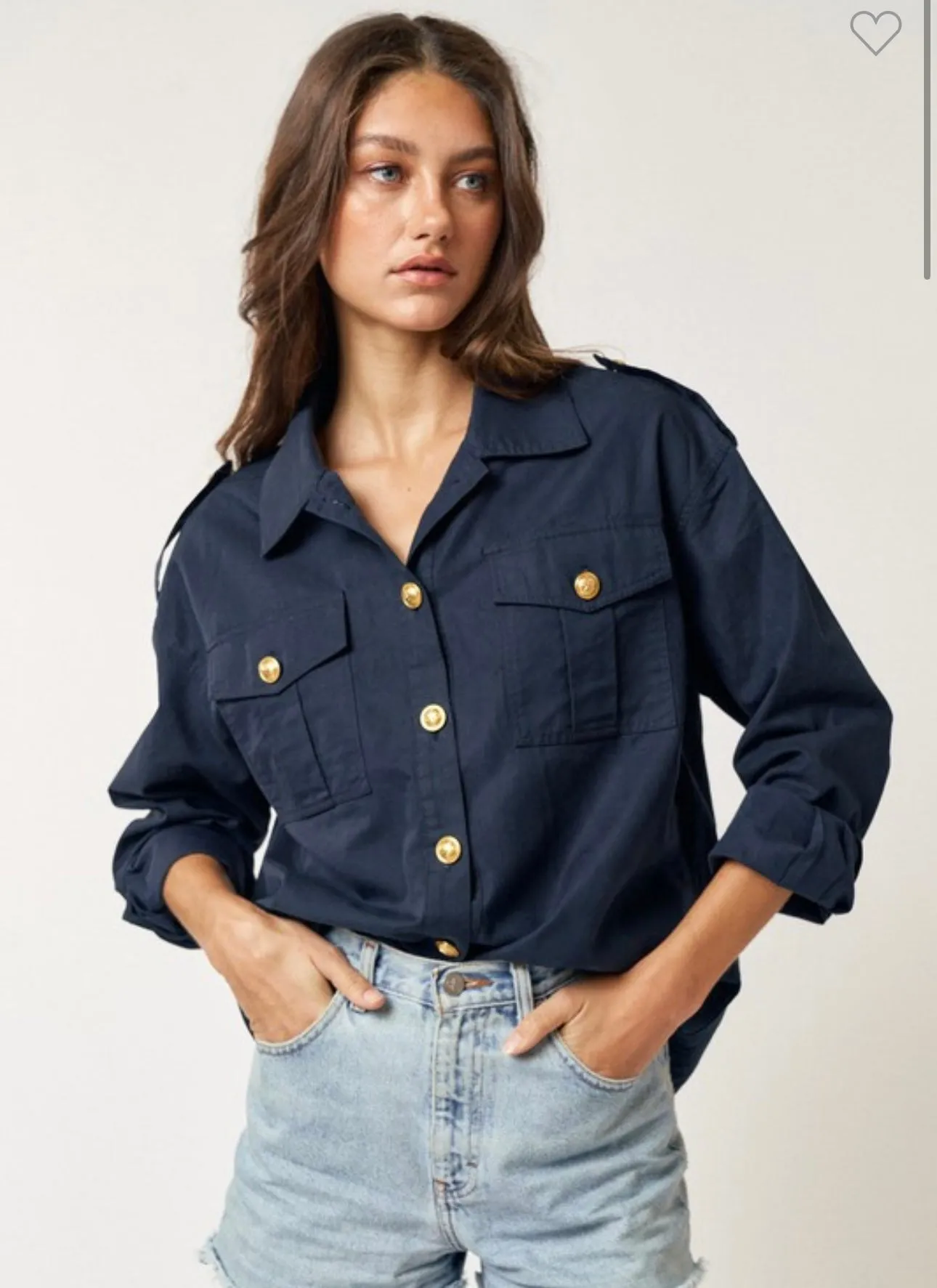 Navy & Gold Shacket