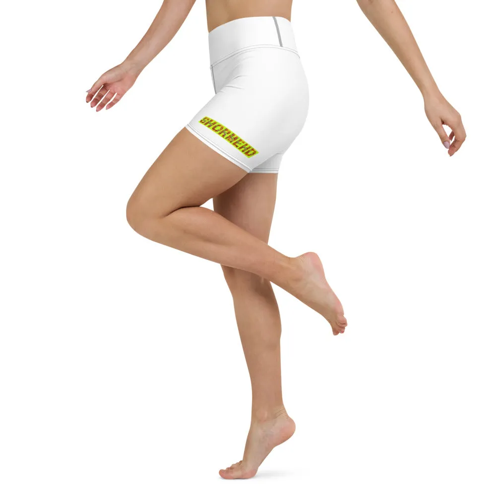 Neon White SHORMEHD Biker Shorts