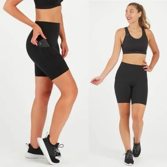 NEW Spanx every wear biker shorts with pockets black