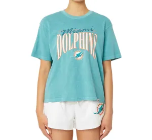 NFL Team Apparel Miami Dolphins Vintage Boxy Women's T-Shirt Size Medium
