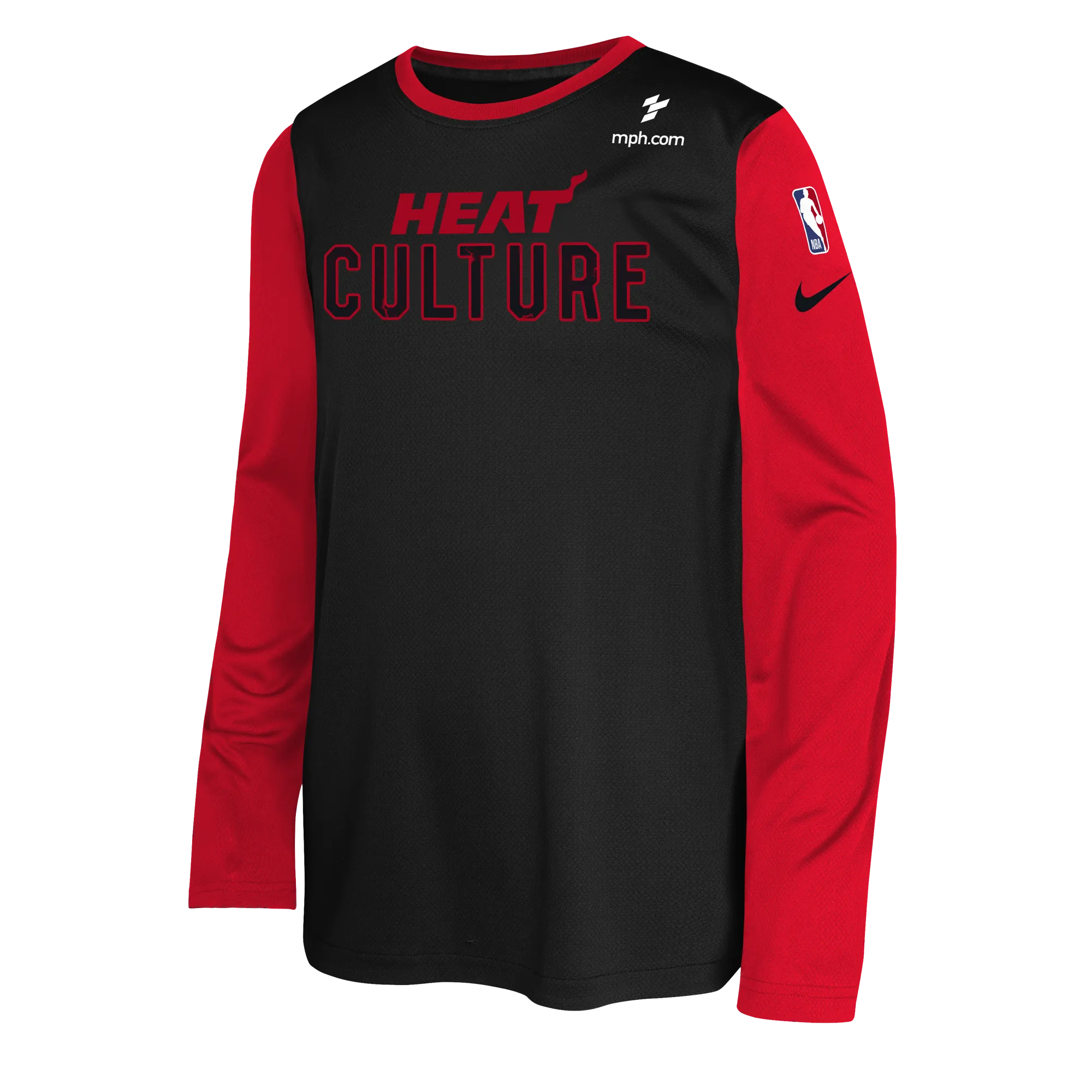 Nike HEAT Culture: Blood Red Youth Warmup Long Sleeve Tee