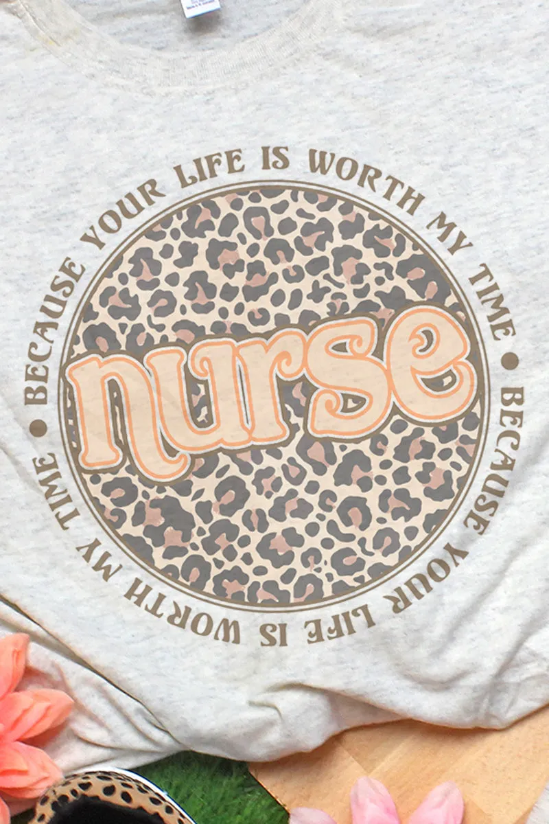 Nurse Your Life Is Worth My Time Adult Tri-Blend T-Shirt