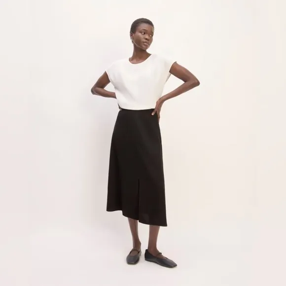 NWOT Everlane The Mini Jacquard Stripe Slip Skirt