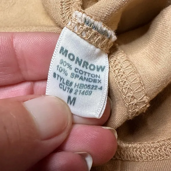 NWT Monrow Movement High Rise Biker Shorts 7” with Pockets in Taupe Women’s M