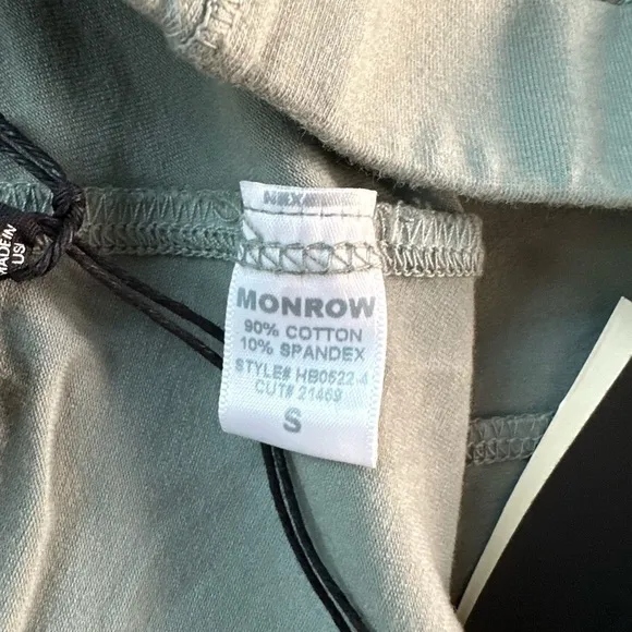 NWT Monrow Sage Green Biker Shorts with Pockets