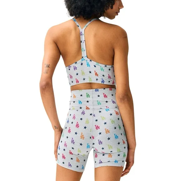 NWT Women's Los Angeles Dodgers Terez Gray Biker Shorts