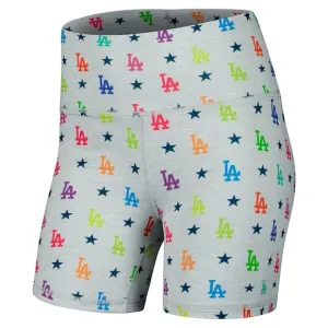 NWT Women's Los Angeles Dodgers Terez Gray Biker Shorts
