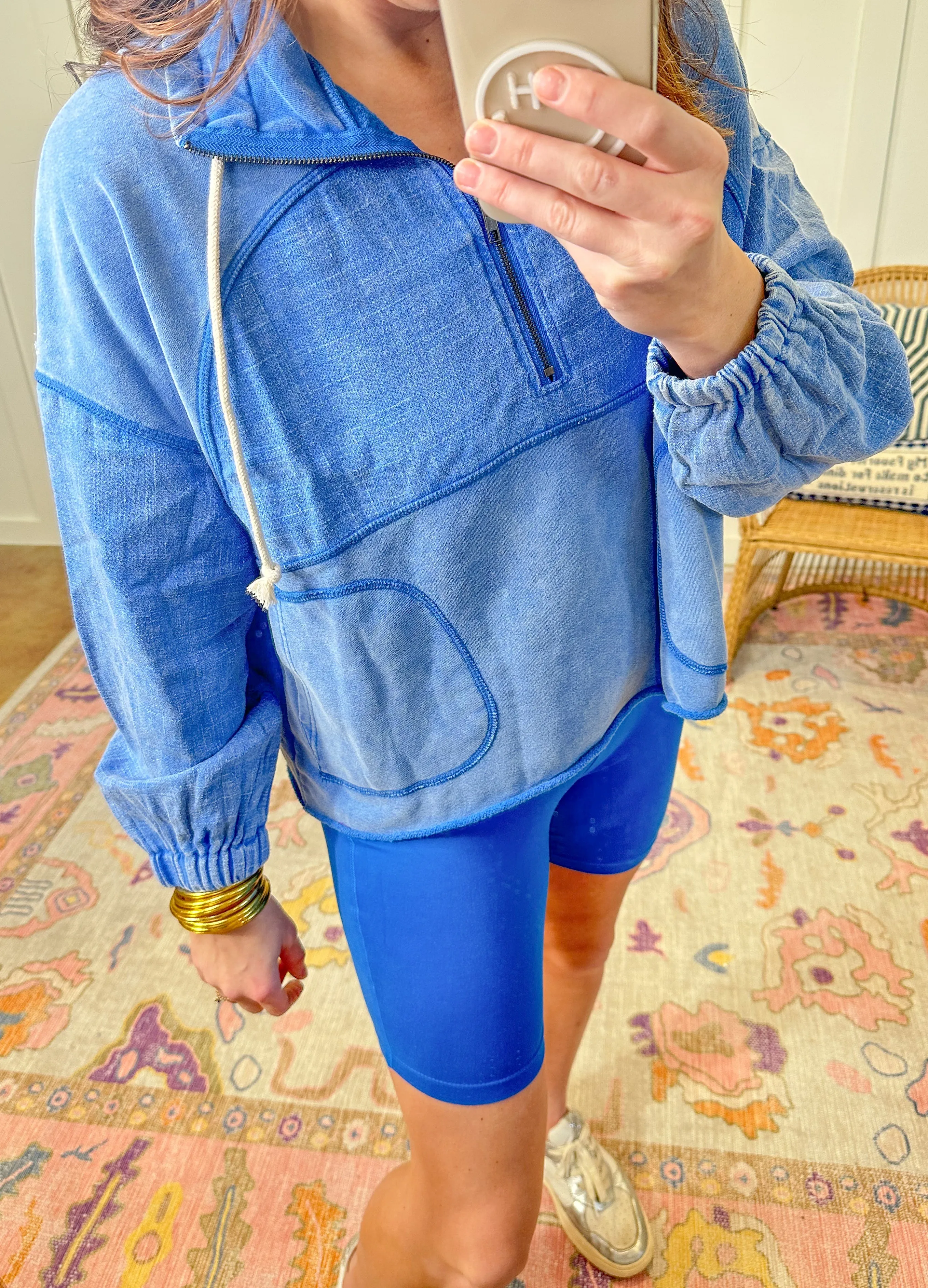 Ocean Blue Biker Shorts