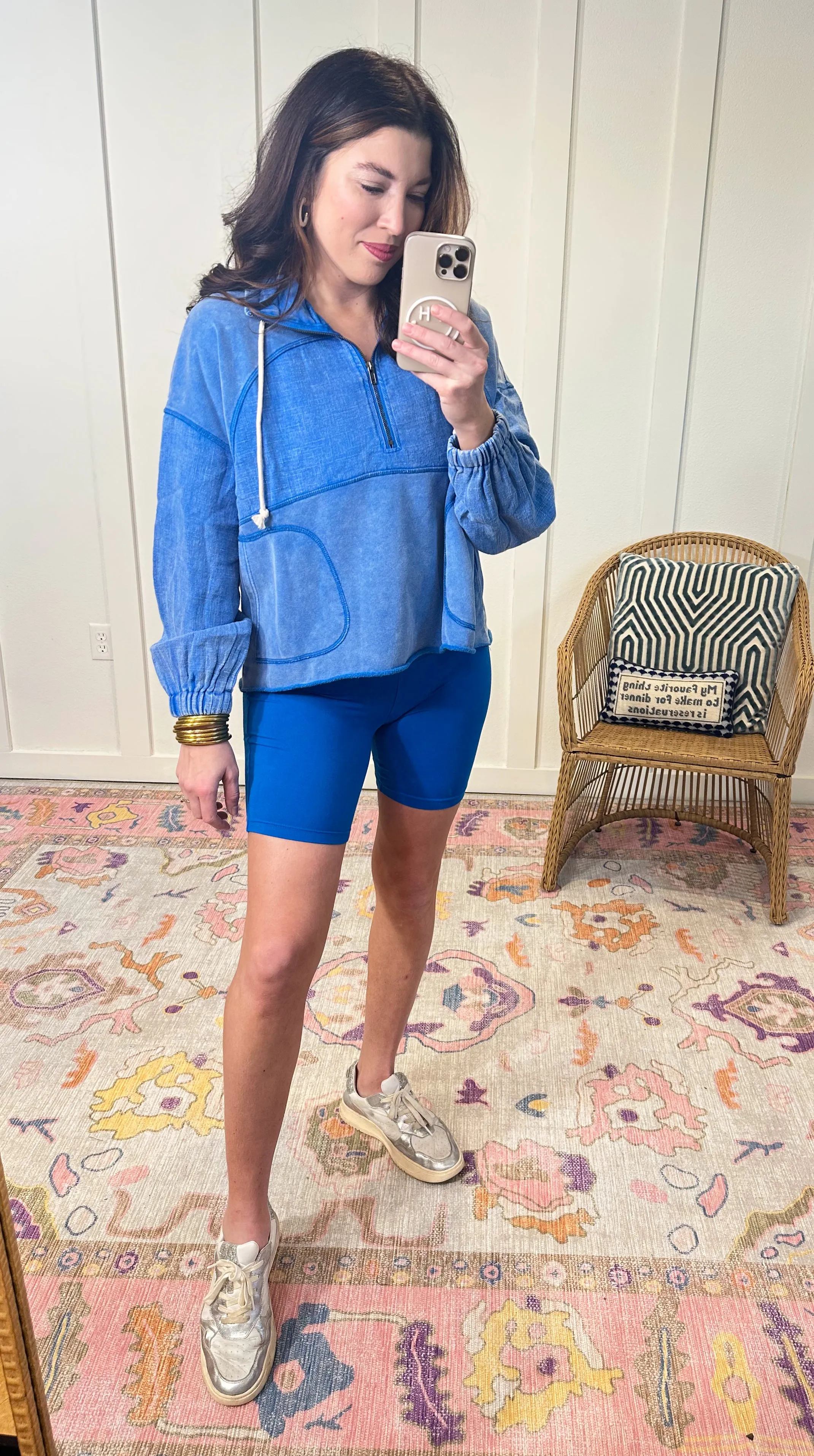 Ocean Blue Biker Shorts