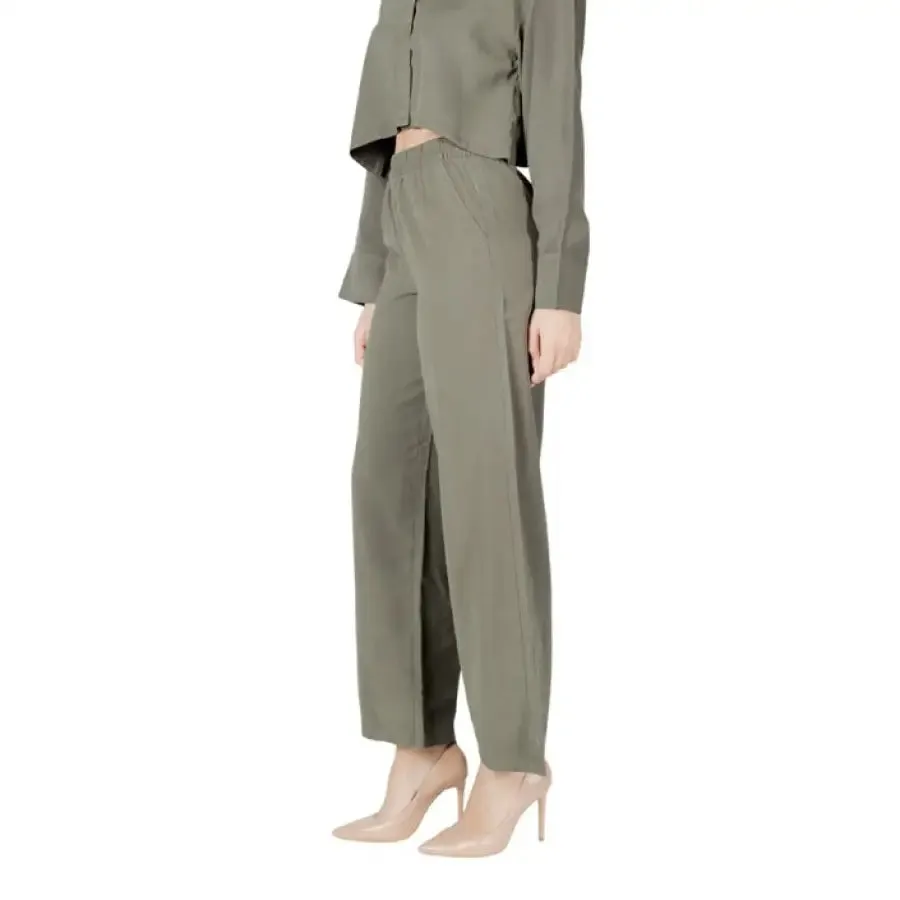 Olive Green Wide Leg Pants