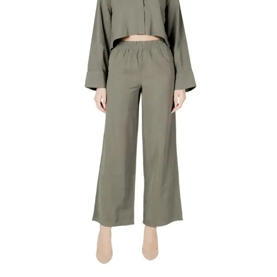 Olive Green Wide Leg Pants