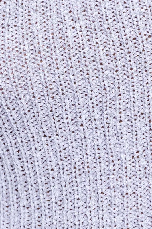 ONE SHOULDER TAPE YARN KNIT TOP