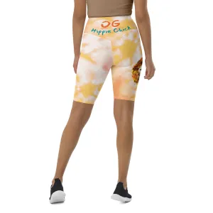 Orange Tie Dye Biker Shorts