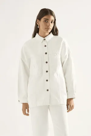 OUTLAND DENIM Jenny Shacket - Winter White