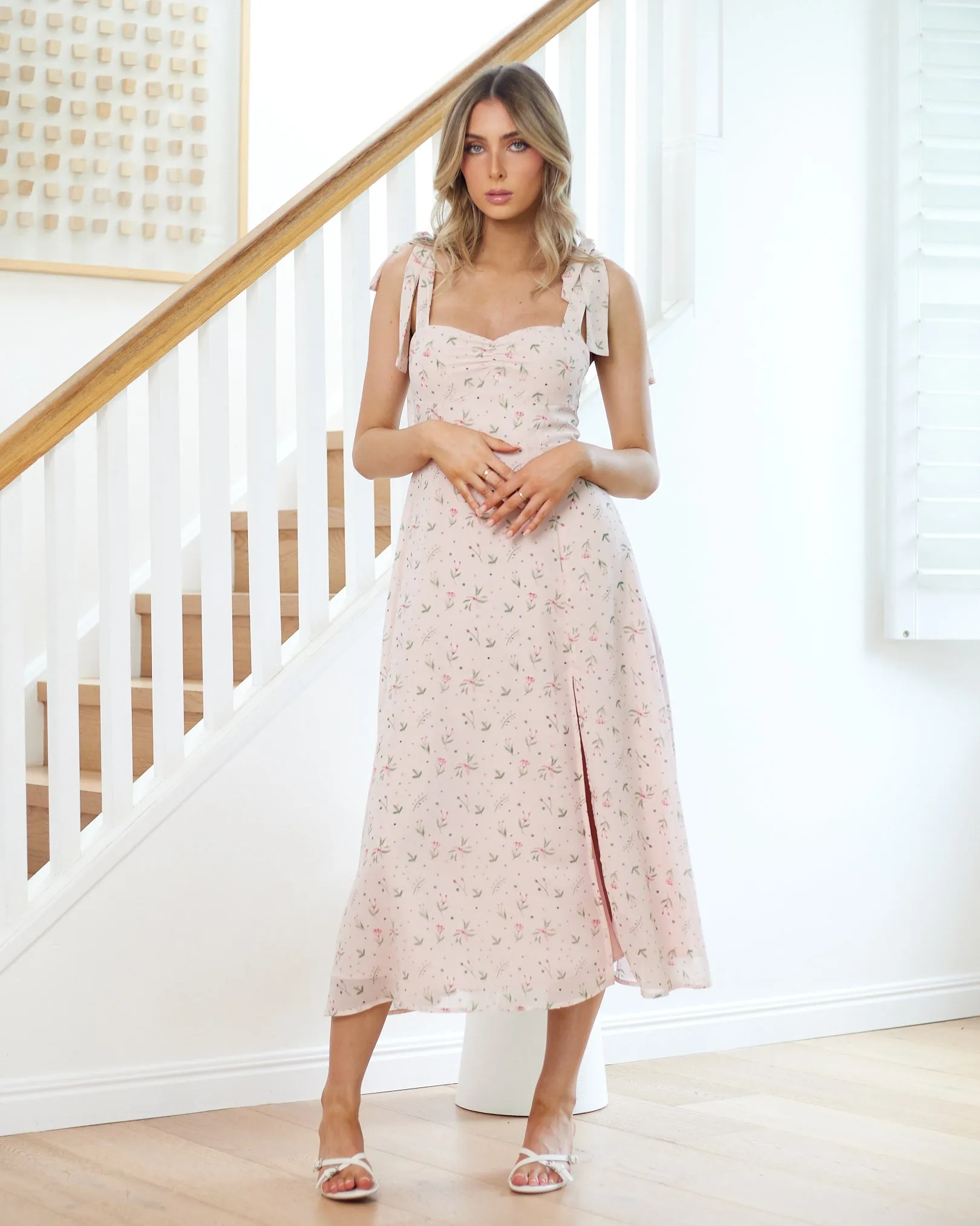 Paige Midi Dress - Pink