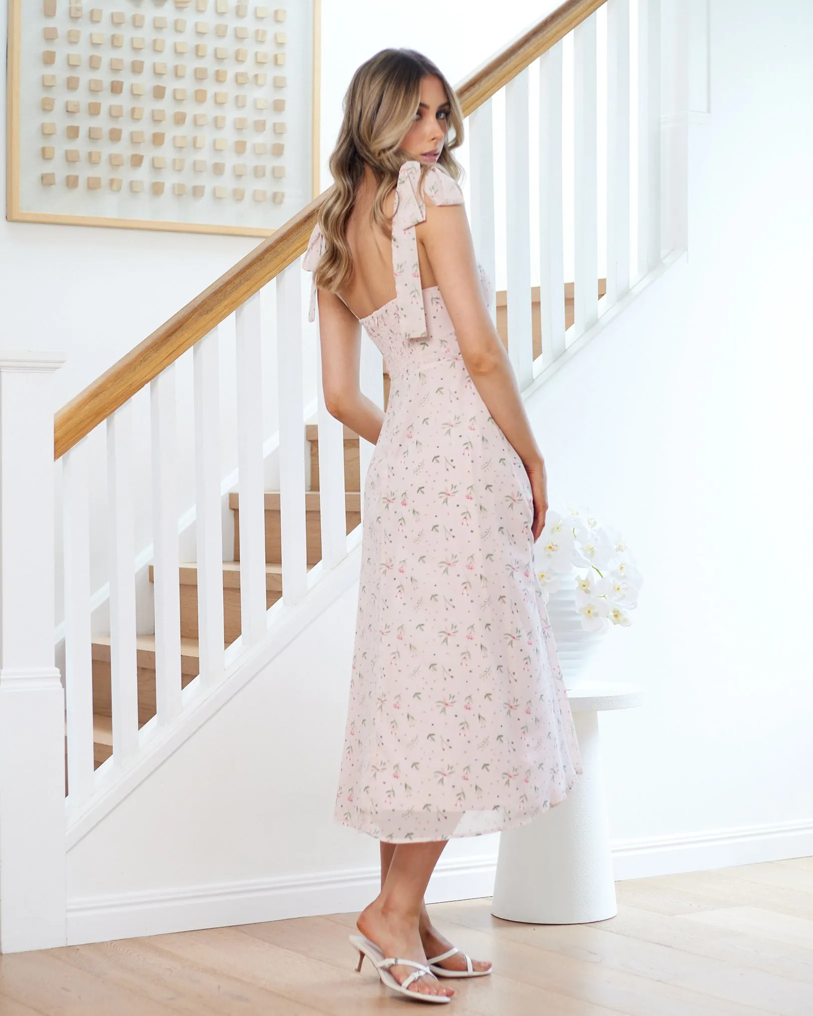 Paige Midi Dress - Pink