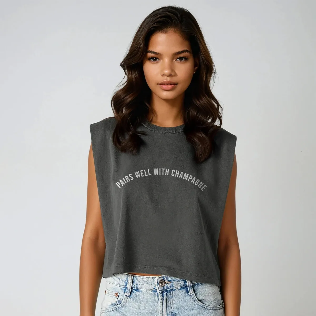 Pairs Well with Champagne® Garment Dyed Muscle Tee