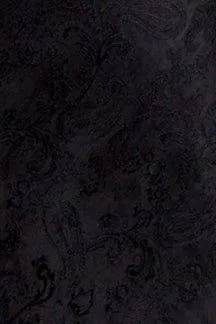 PAISLEY BIAS SLIP DRESS | BLACK