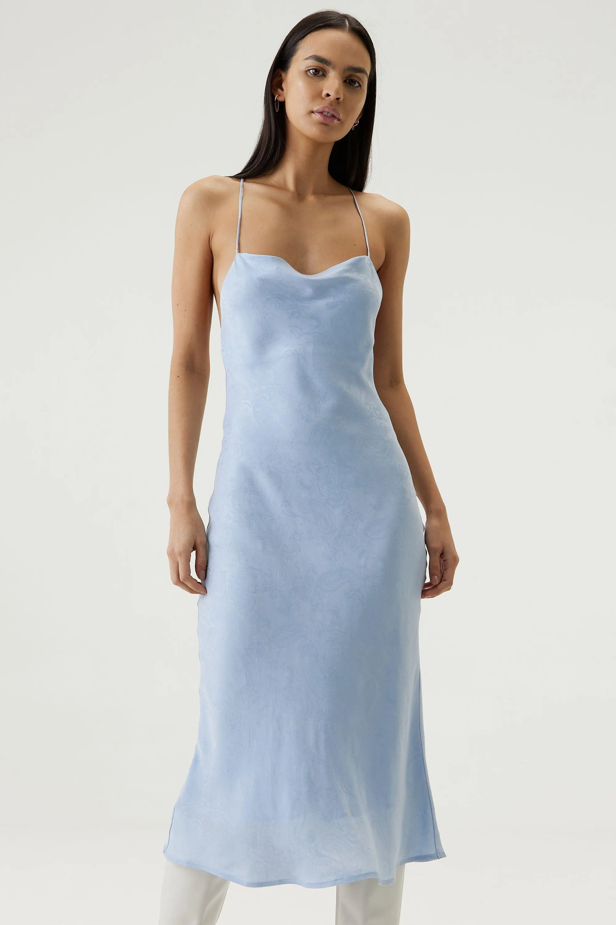 PAISLEY BIAS SLIP DRESS | OCEAN