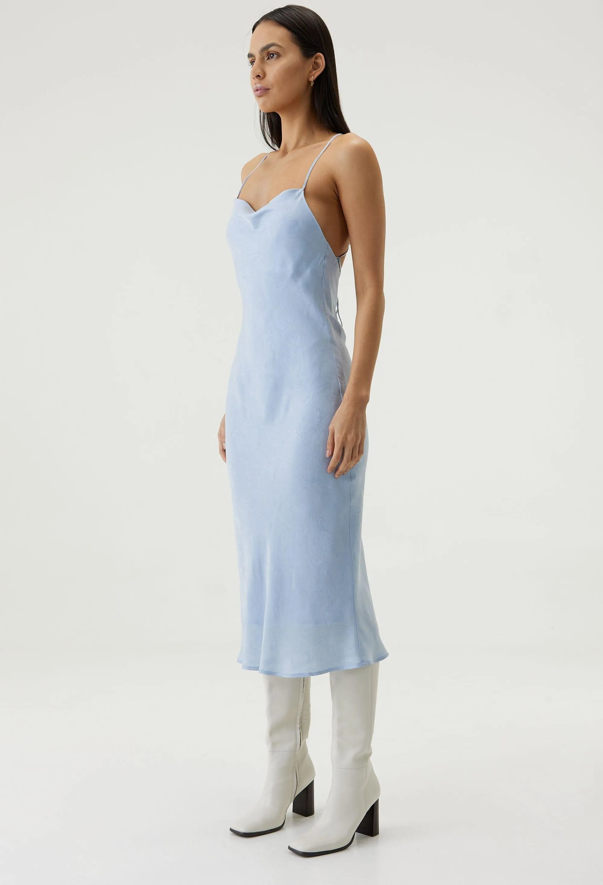 PAISLEY BIAS SLIP DRESS | OCEAN