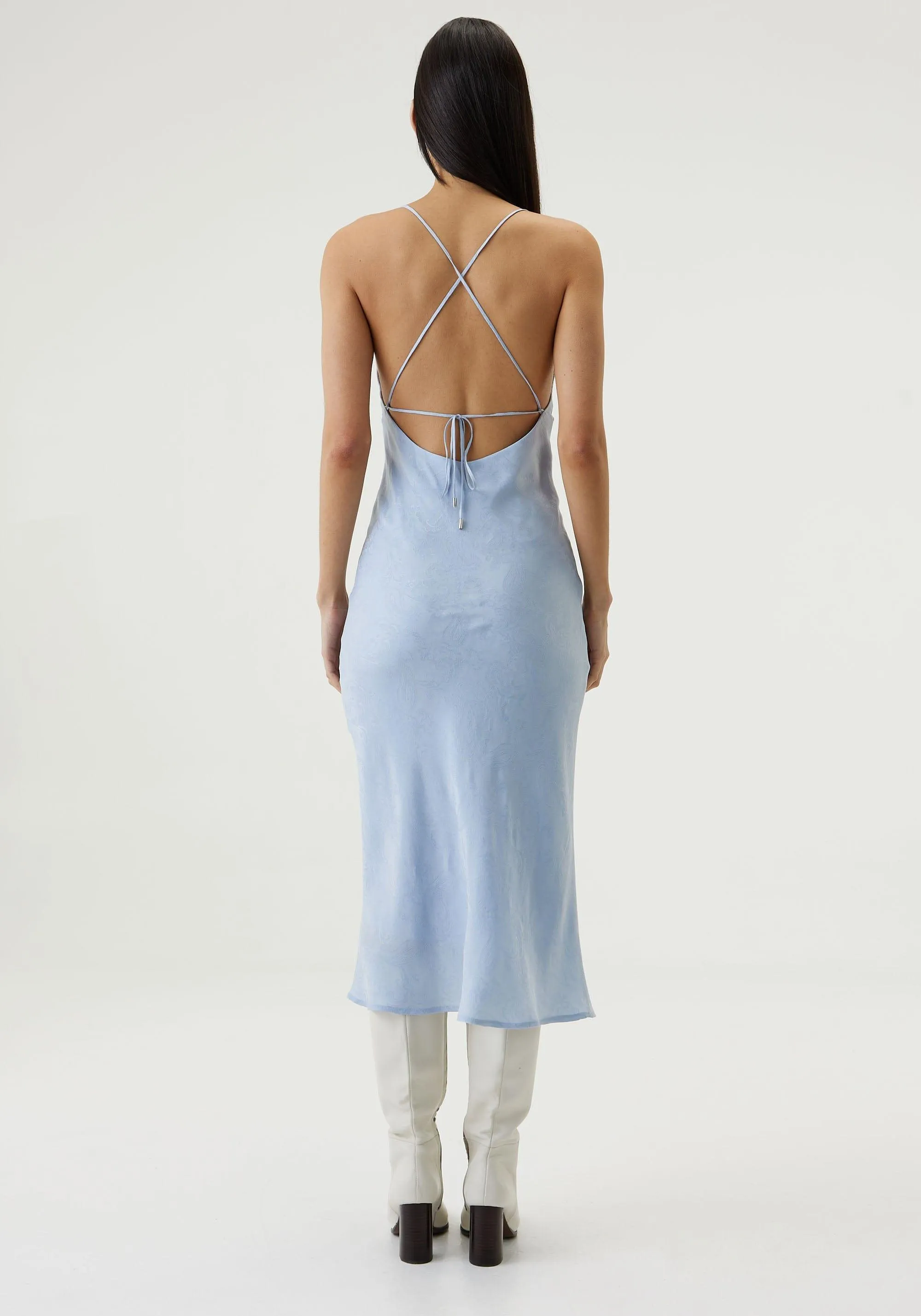 PAISLEY BIAS SLIP DRESS | OCEAN