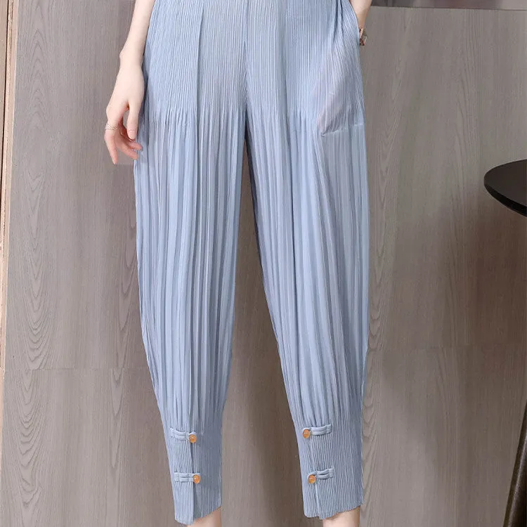PalazzoFit Pleated Wide-Leg