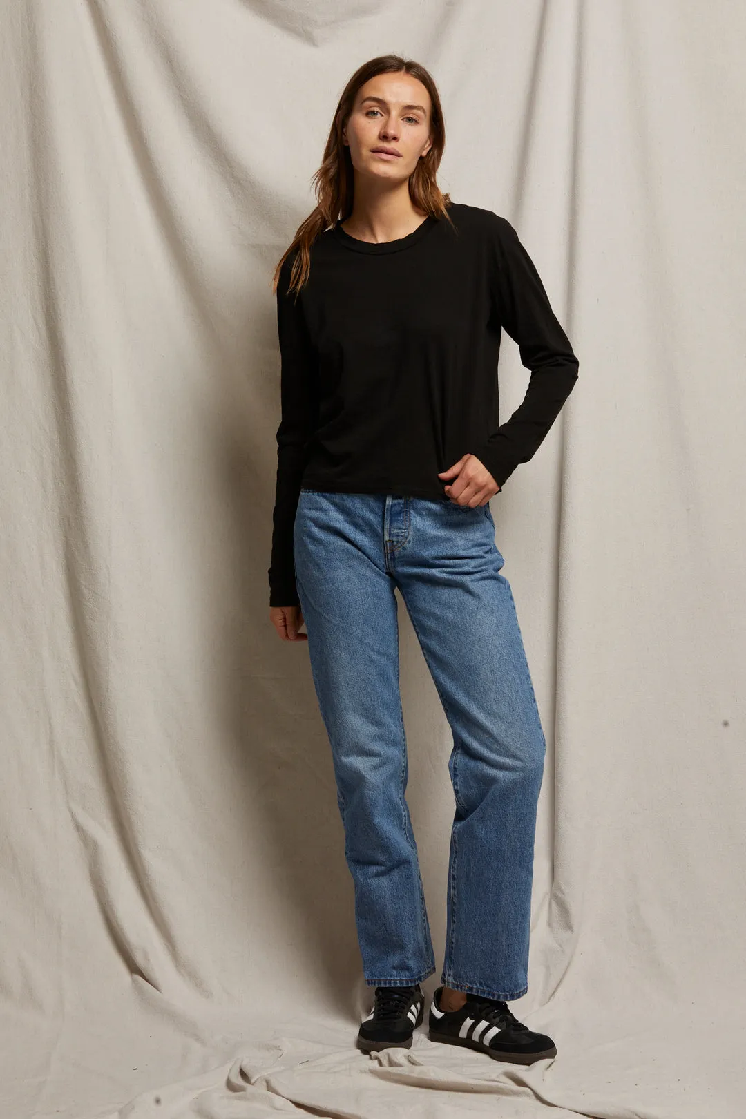 Perfect White Tee - Women - Axel Long Sleeve Crew Tee