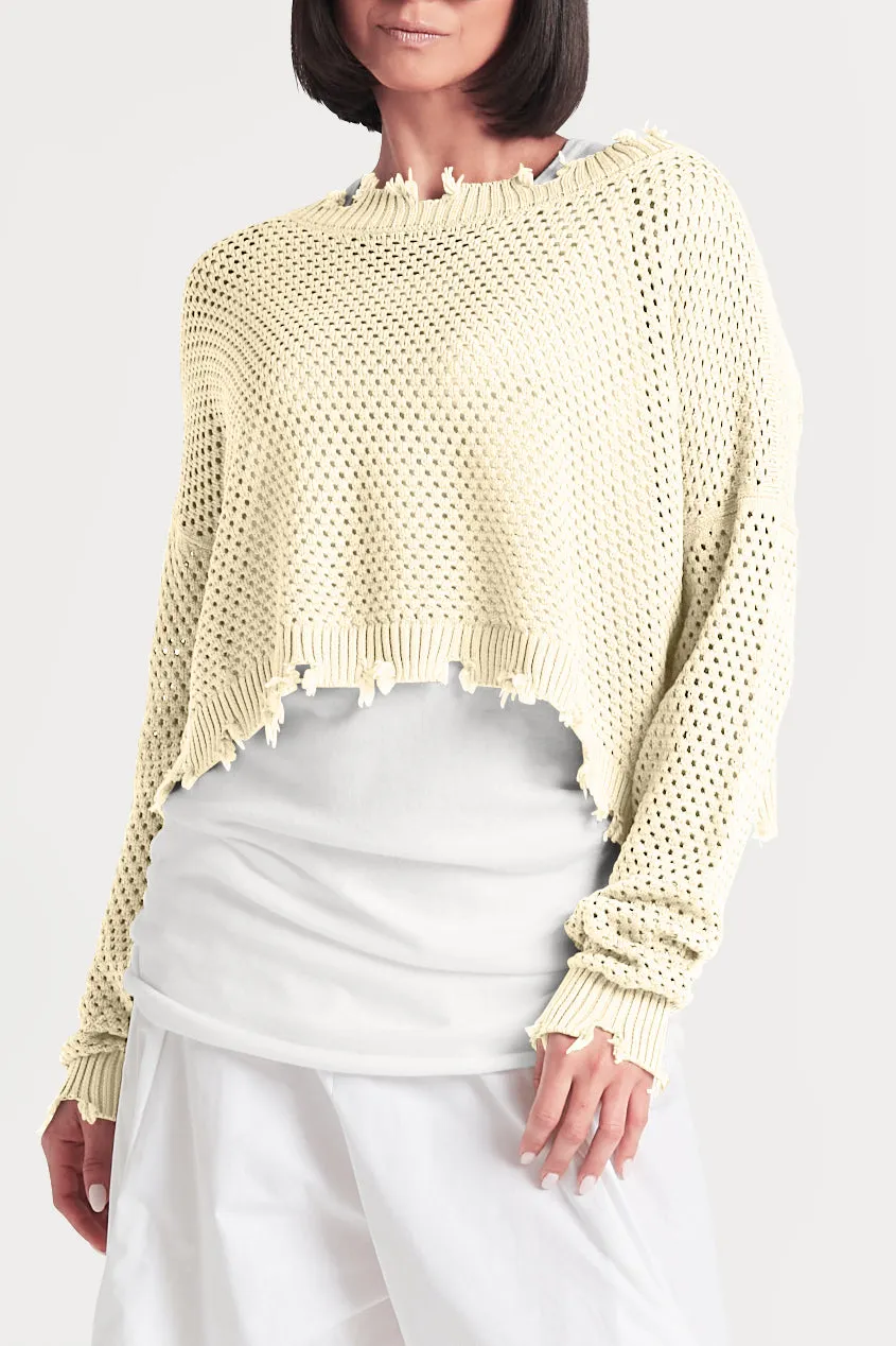 Pima Cotton Pin Dot Boatneck Sweater