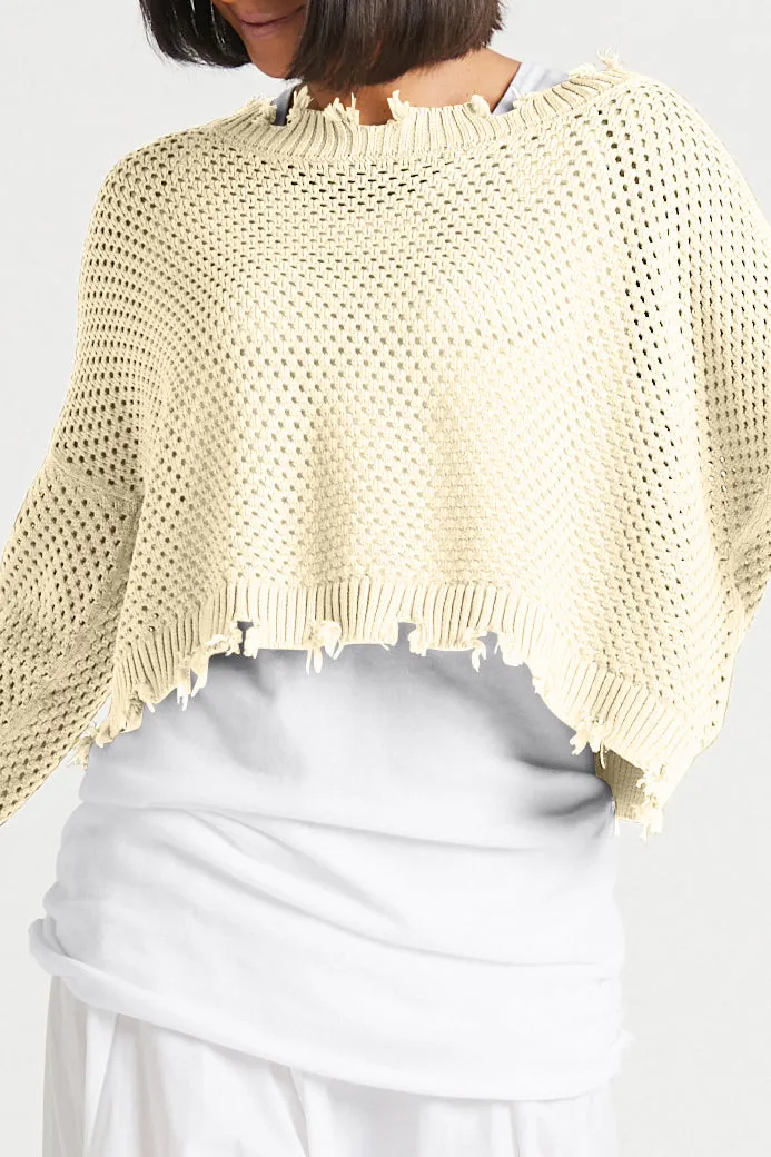 Pima Cotton Pin Dot Boatneck Sweater