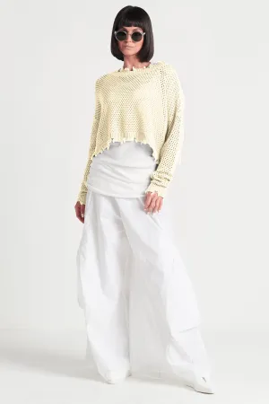 Pima Cotton Pin Dot Boatneck Sweater