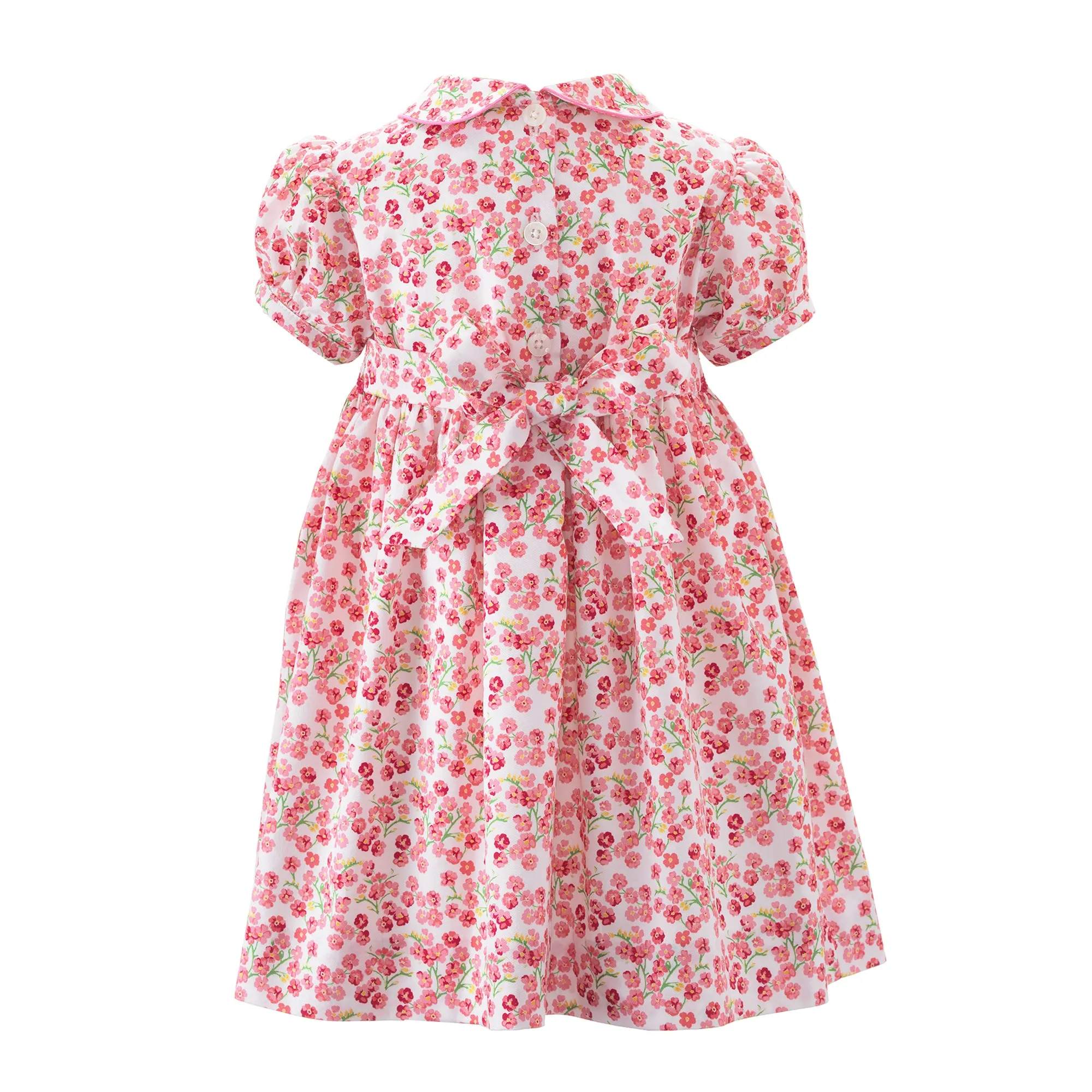 Pink Forget-Me-Not Smocked Dress & Bloomers