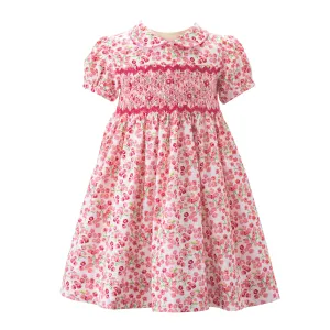 Pink Forget-Me-Not Smocked Dress & Bloomers
