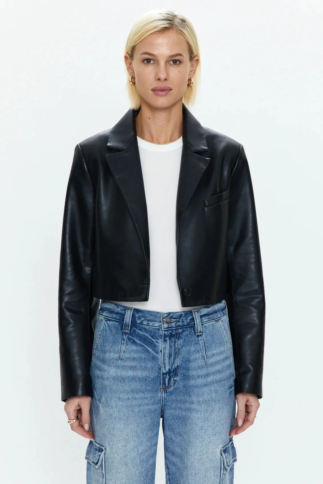 PISTOLA - JOLIE CROPPED BLAZER - NOIR