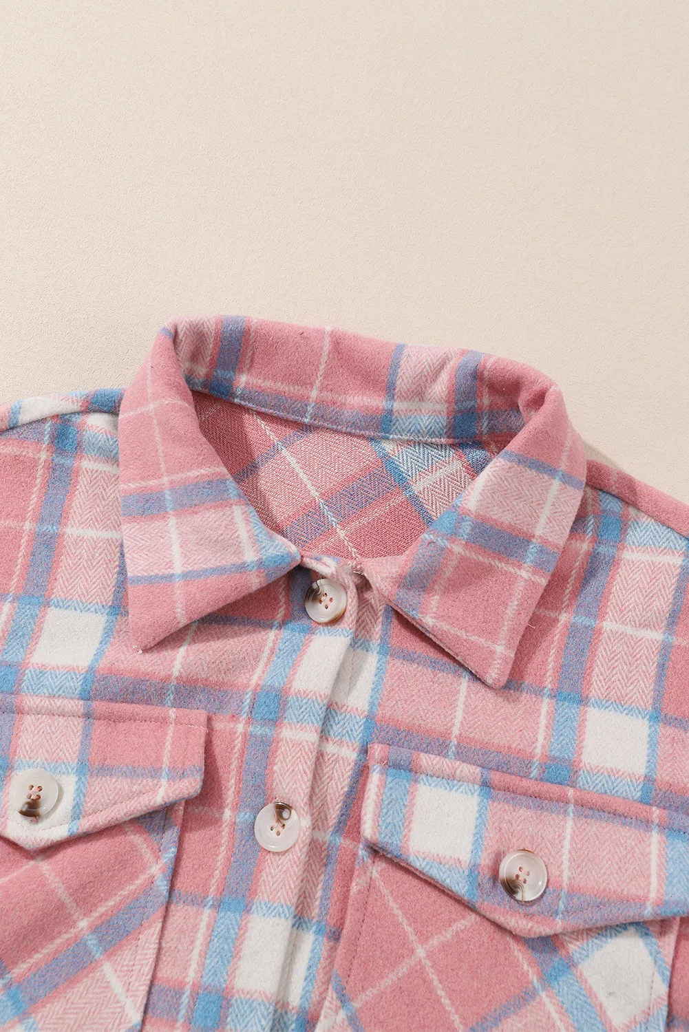 Plaid Flap Pocket Flannel Shacket