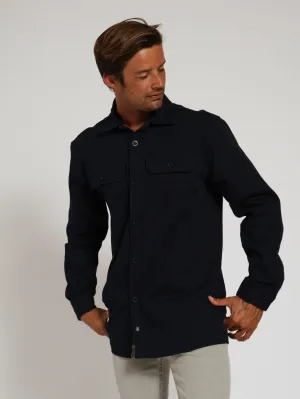 Plain Shacket - Navy