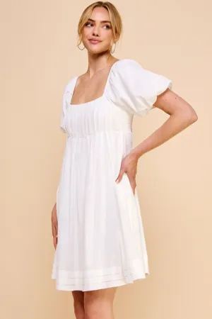 Pleat Det Babydoll Dress
