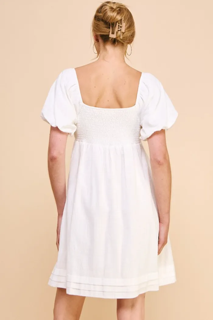 Pleat Det Babydoll Dress