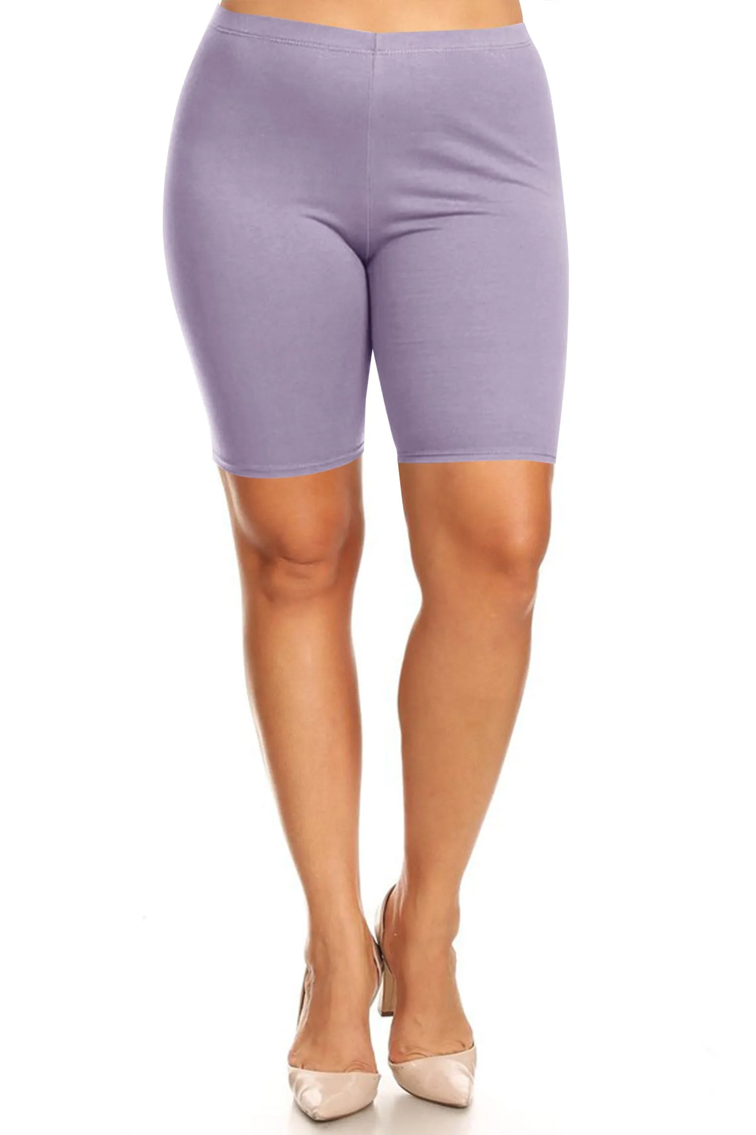Plus Size Casual Comfy Workout Yoga Basic Solid Biker Shorts Pants P767 $5Each