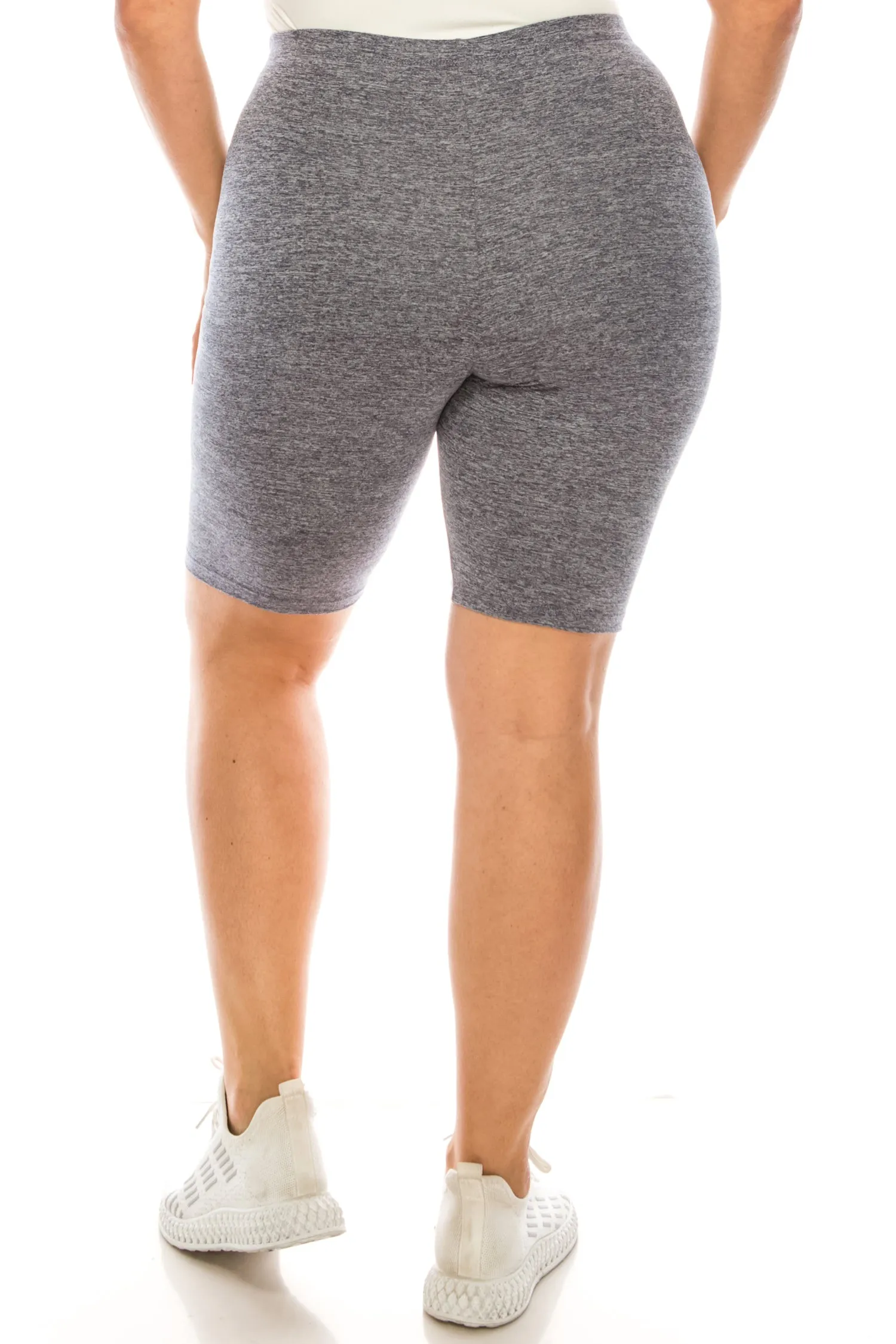 Plus Size Casual Comfy Workout Yoga Basic Solid Biker Shorts Pants P767 $5Each