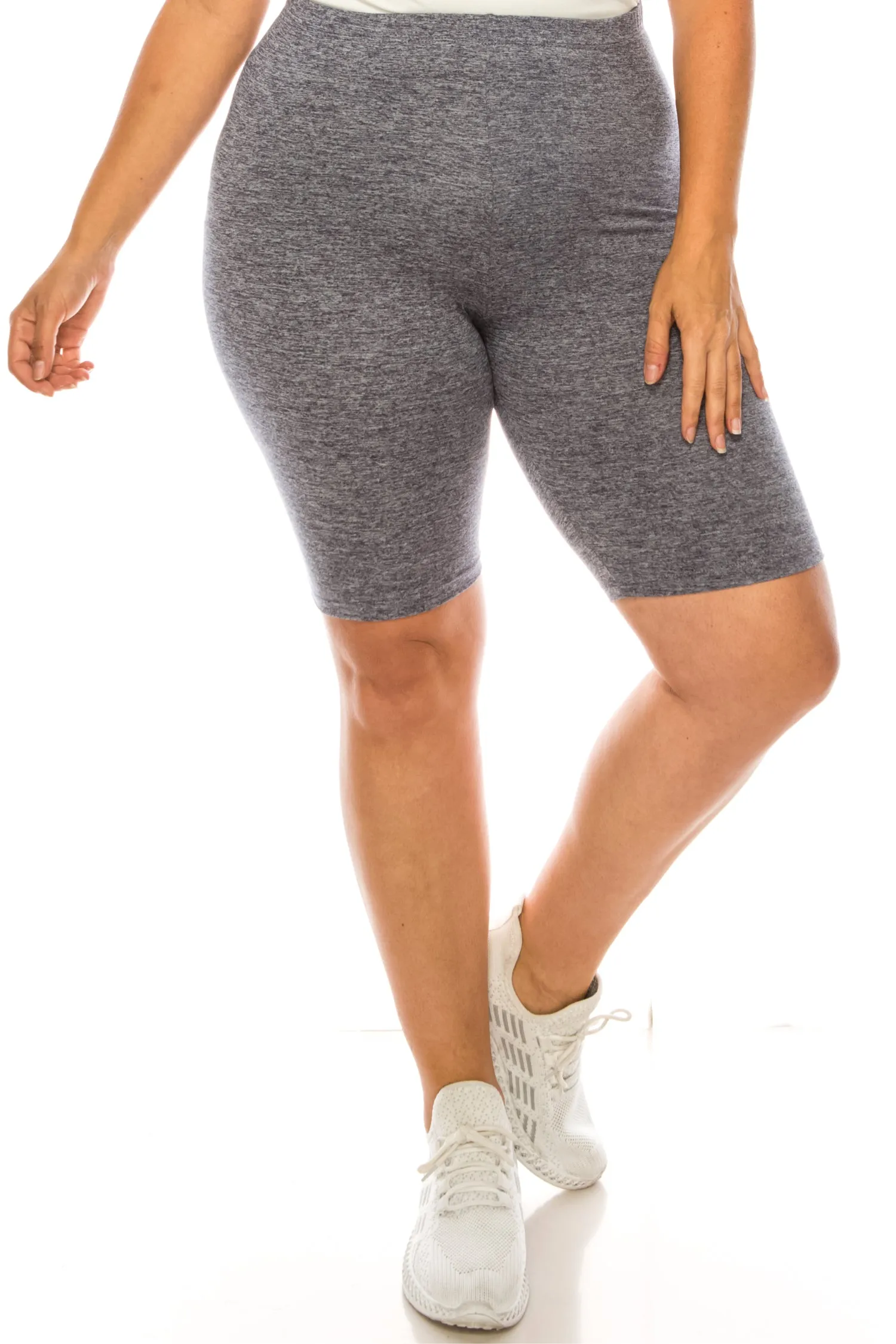 Plus Size Casual Comfy Workout Yoga Basic Solid Biker Shorts Pants P767 $5Each