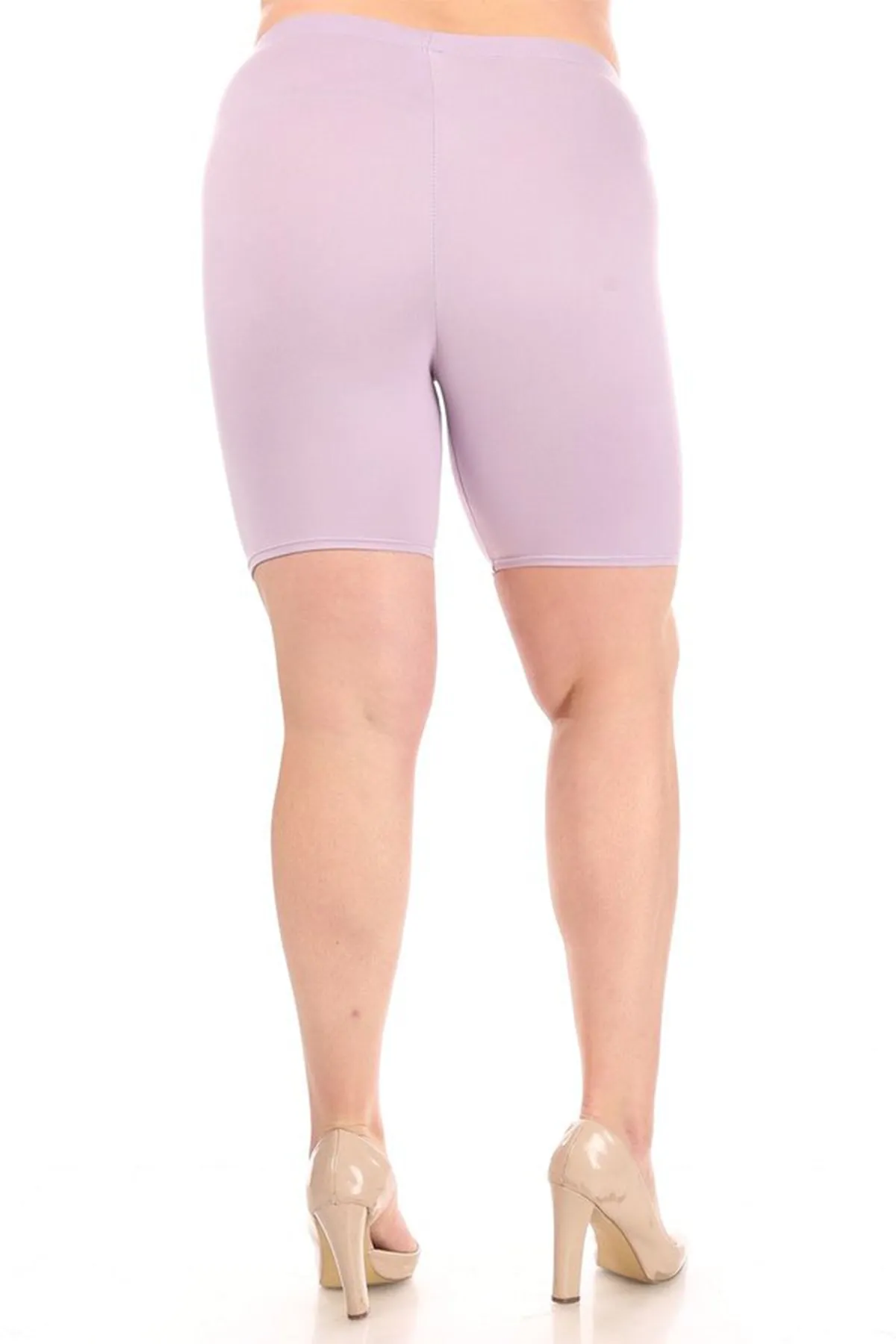Plus Size Casual Comfy Workout Yoga Basic Solid Biker Shorts Pants P767 $5Each