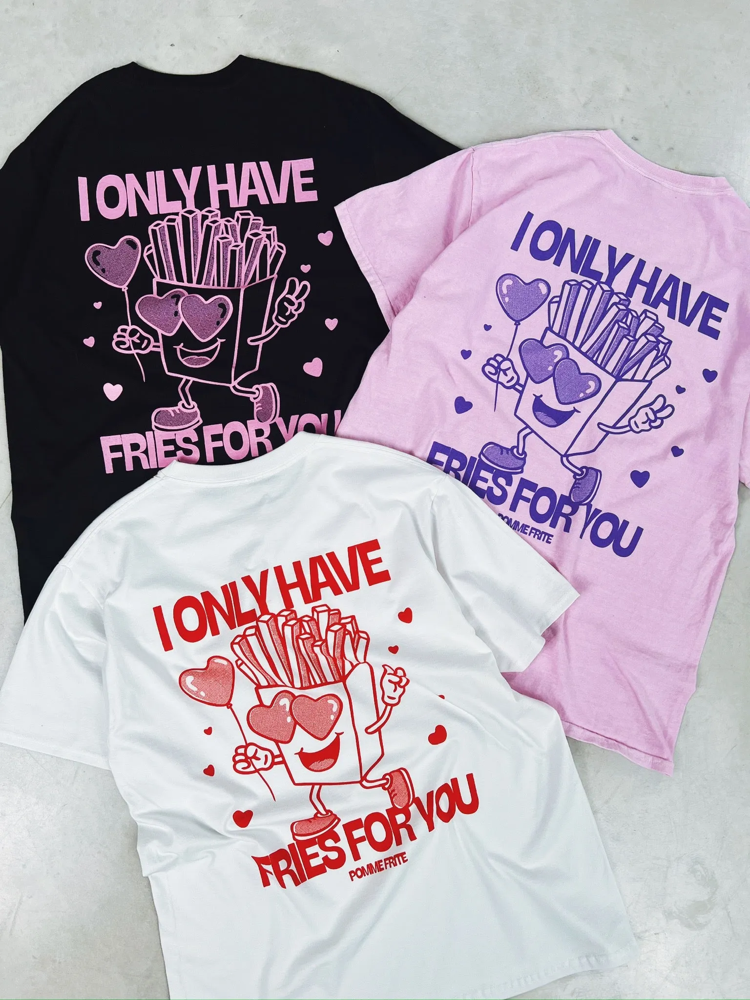 Pomme Frite 'Fries For You' Tee - Black