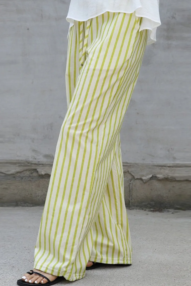 PR3323 Wide Leg Stripe Pants