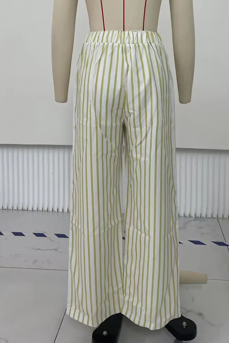 PR3323 Wide Leg Stripe Pants