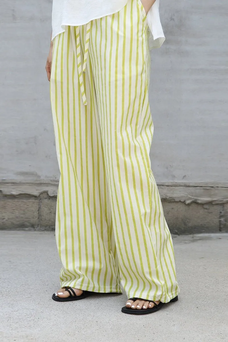 PR3323 Wide Leg Stripe Pants