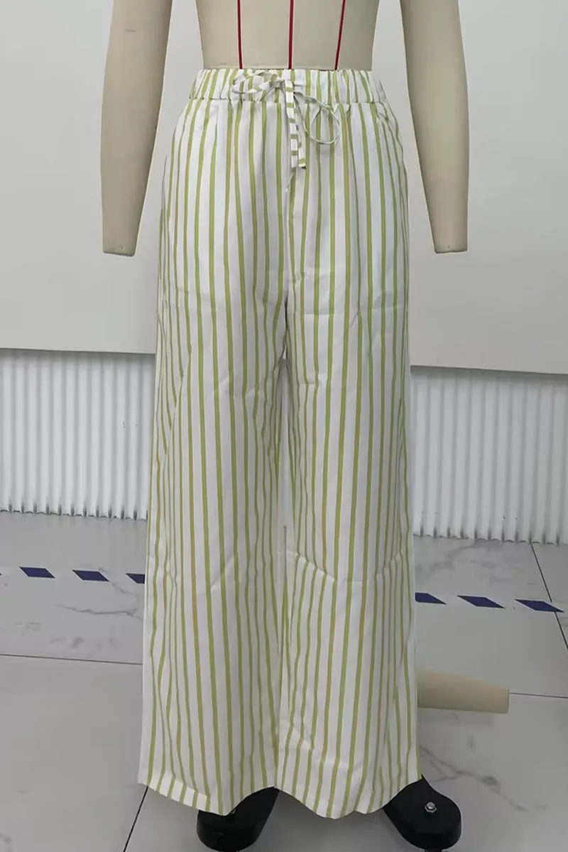 PR3323 Wide Leg Stripe Pants
