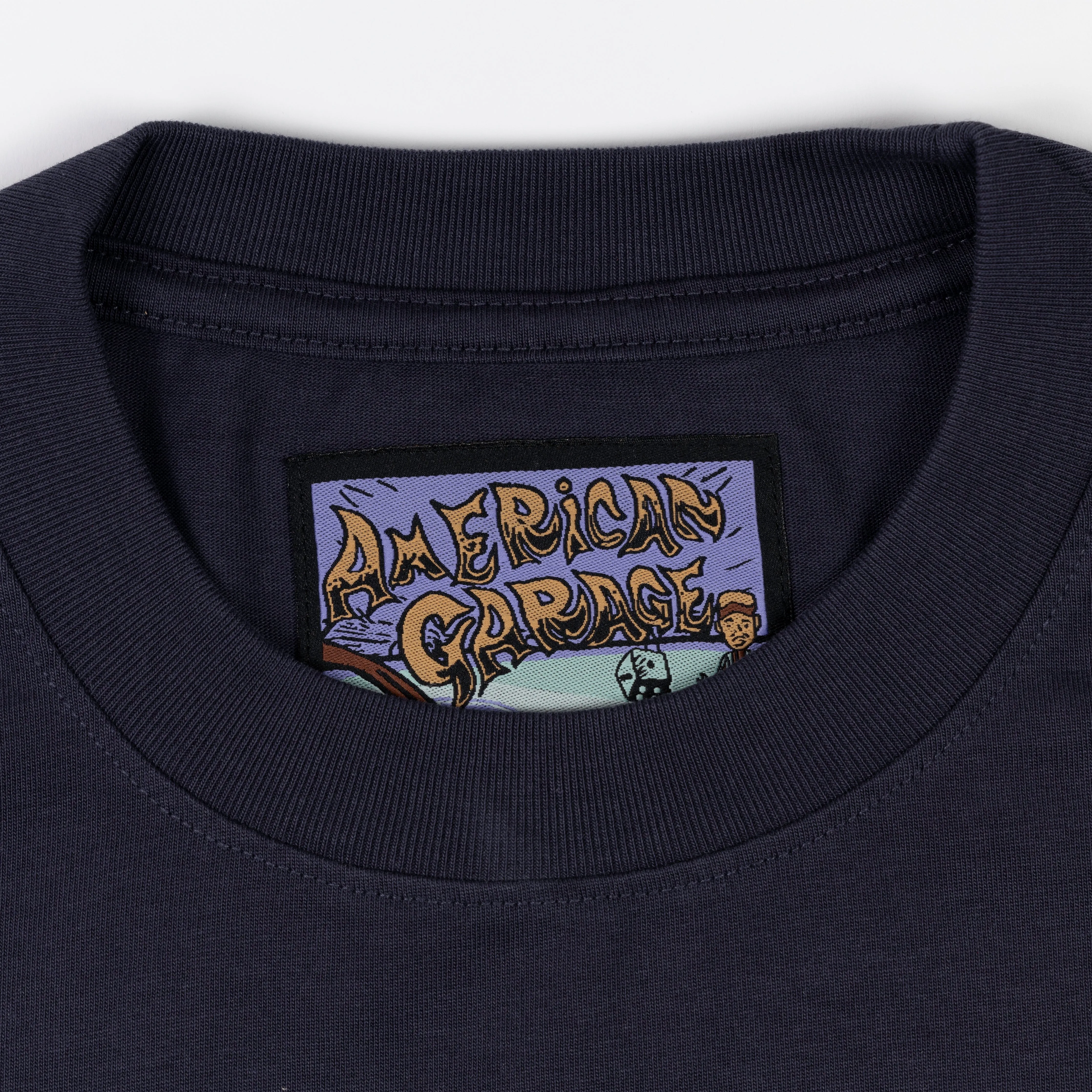 Premium Heavy Cotton Boxy Fit Discharge Print Tee - Blue Nights / Ramen Temple