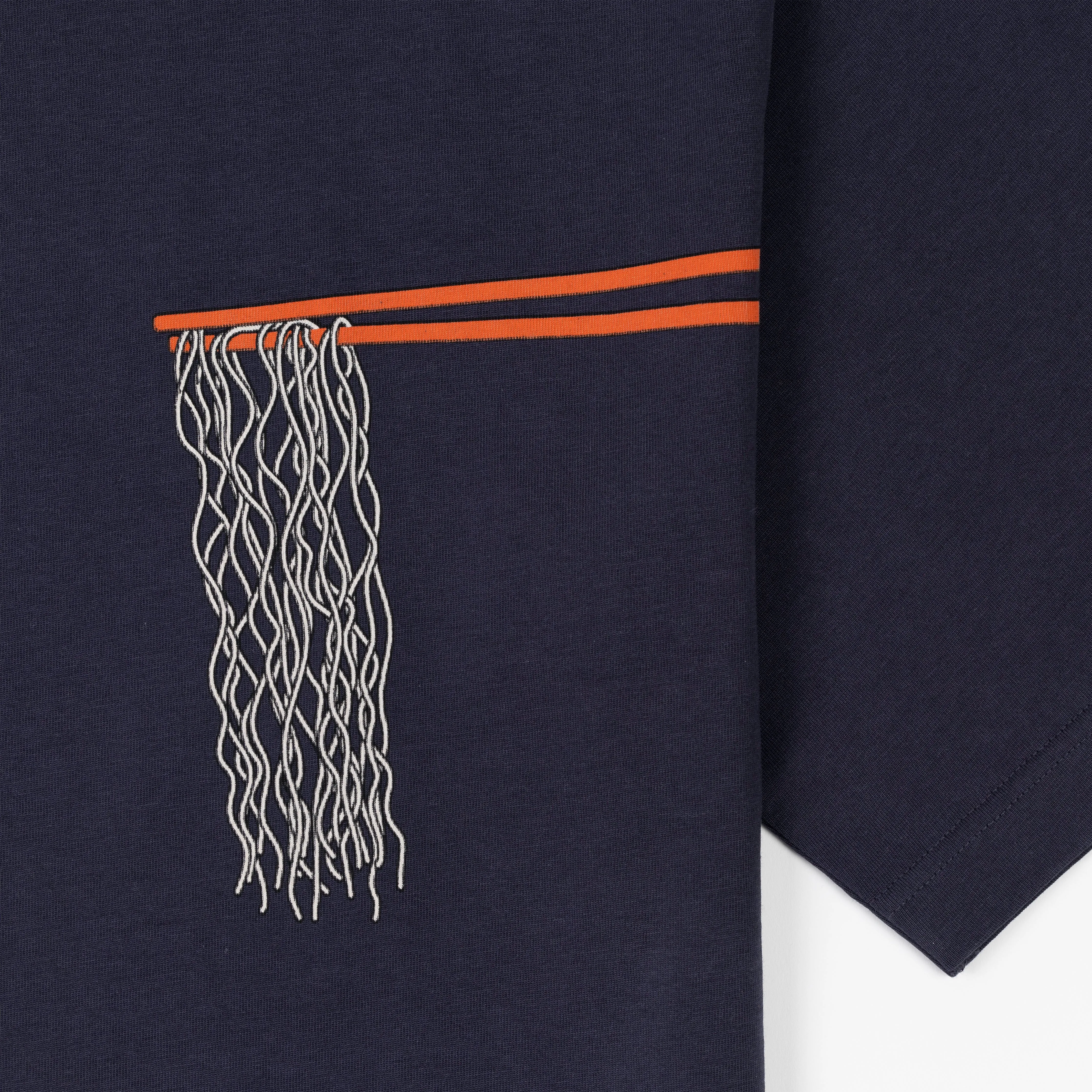 Premium Heavy Cotton Boxy Fit Discharge Print Tee - Blue Nights / Ramen Temple