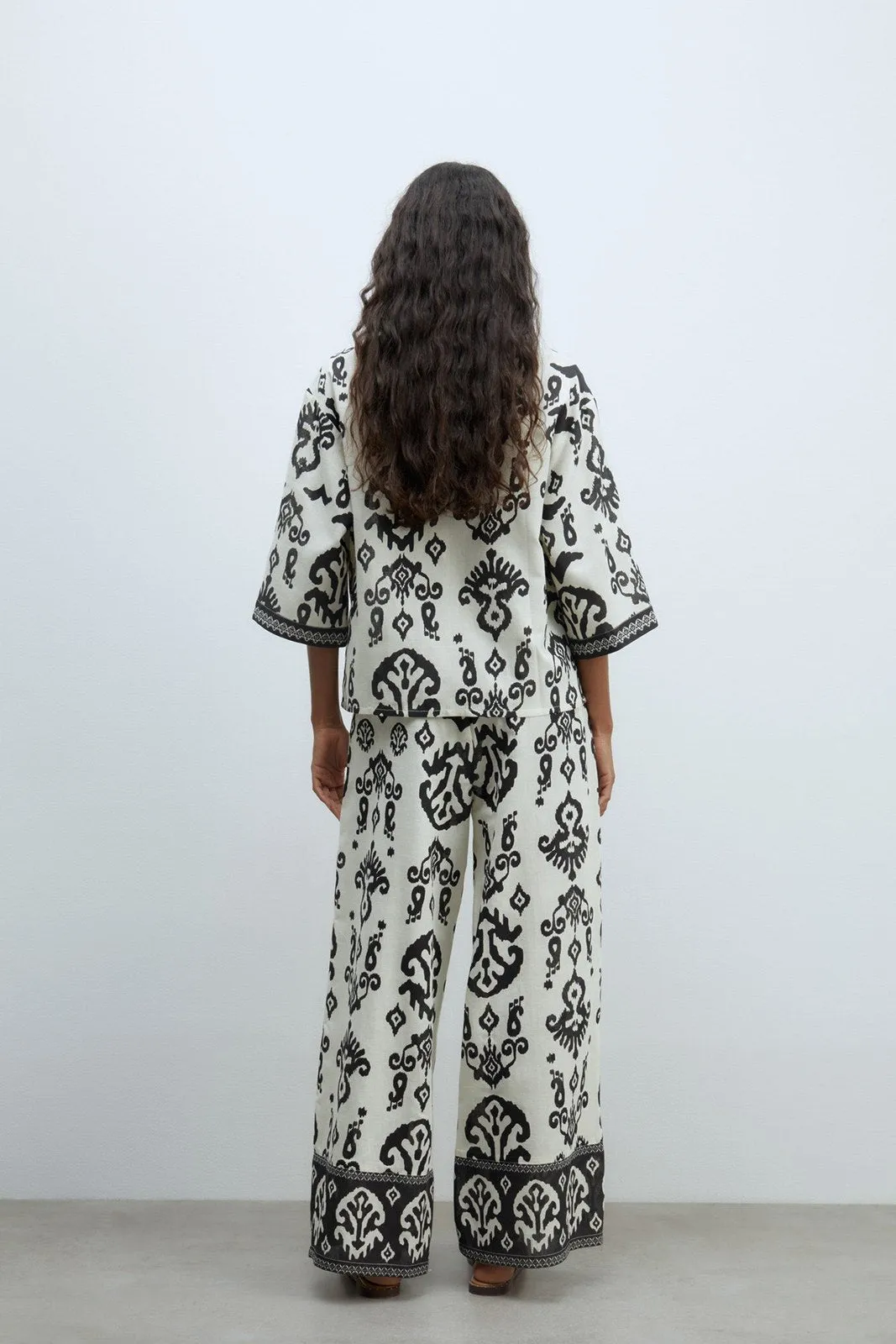 Printed trousers - Print Black