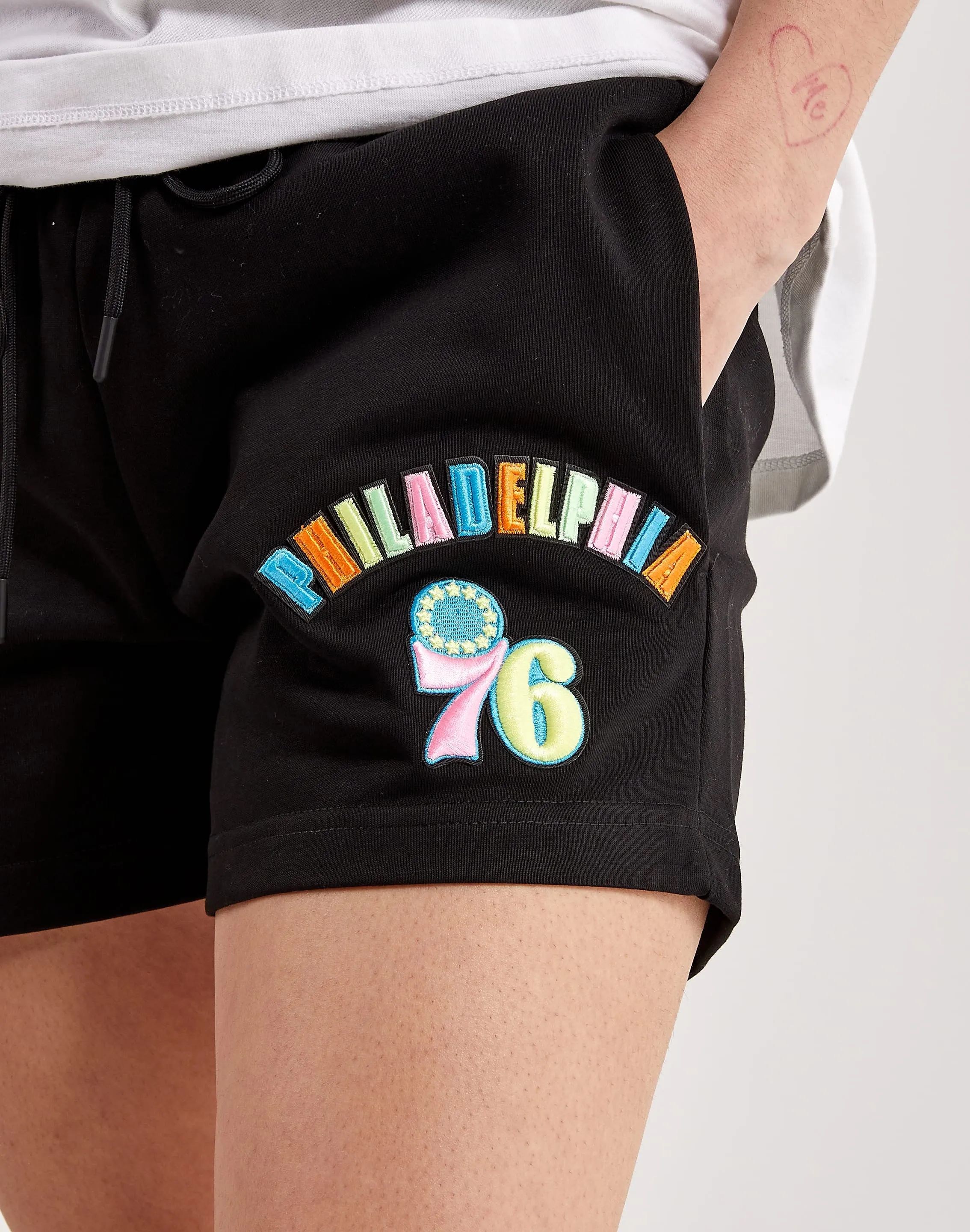 Pro Standard Philadelphia 76ers Washed Neon Fleece Shorts
